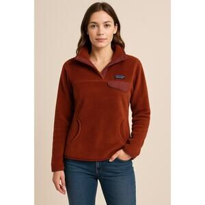 Patagonia Womens Polartec Fleece Pullover Sweatshirt Rusted Iron Color sz Medium